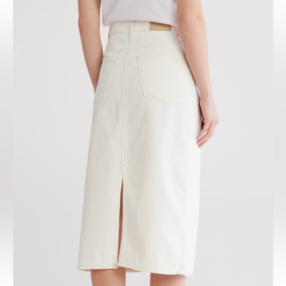 Rails denim midi skirt